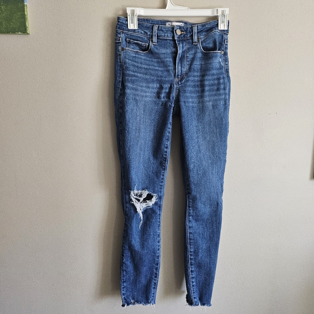 Paige Hoxton Ankle Skinny Jeans Distressed Size 26